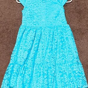 The Children's Place Blue Tiered Flutter Sleeve Dress